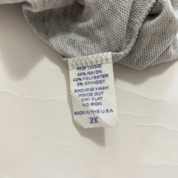 Melissa Masse sequin cat patch gray short sleeve T-shirt Women 2X Made in USA - Picture 10 of 10